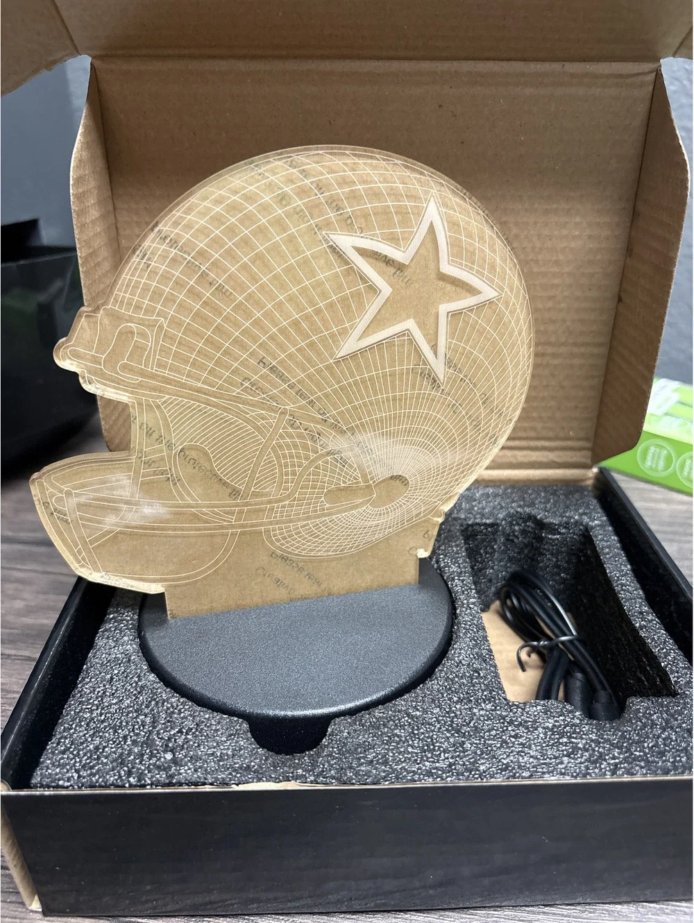 Football Helmet 3D Illusion LED Night Light